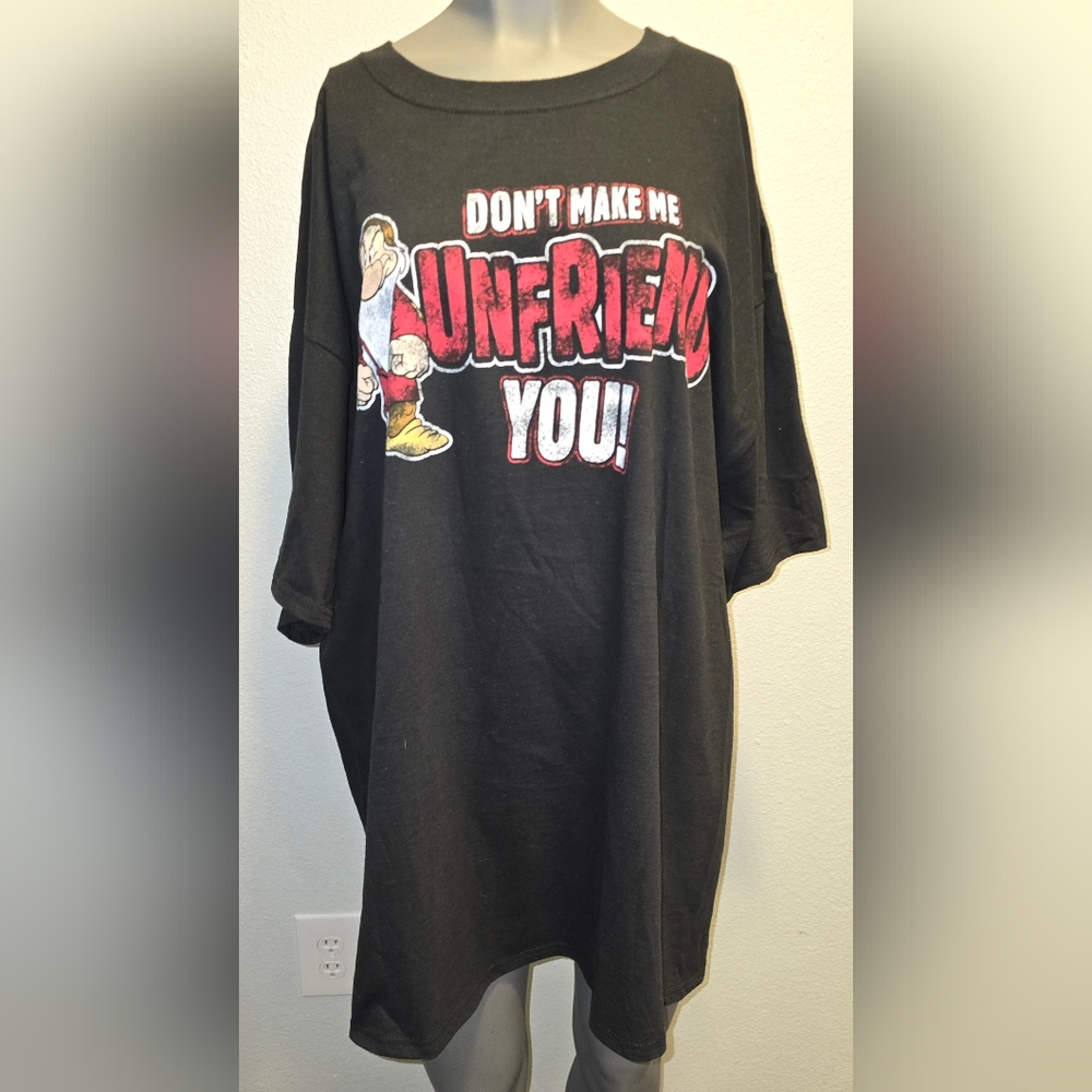 Mens 2XL Soft EUC Disney Parks GRUMPY DWARF Don't Make Me Unfriend You Shirt